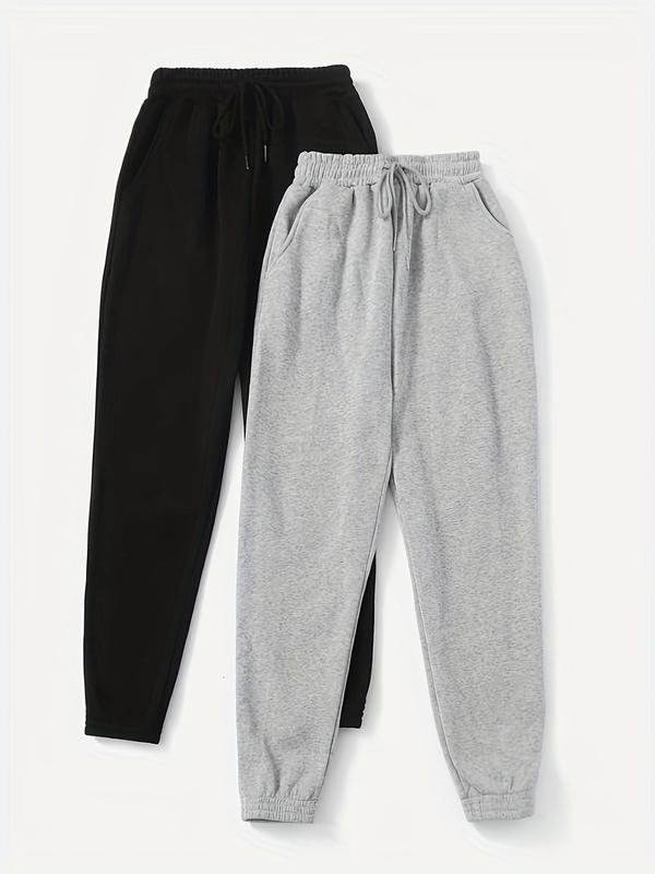 Women's Classic Drawstring Waist Sweatpants with Pockets, Casual Jogger Pants, Sports Running Fitness Lounge Trousers, Summer Outfits 2024, Please Purchase A Size Up