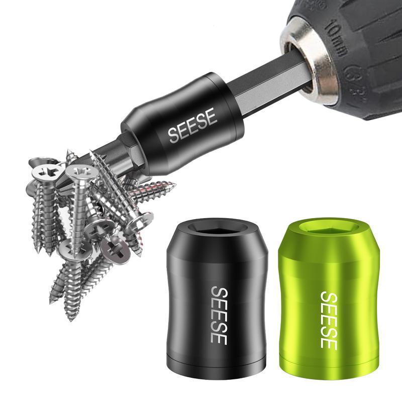 【FathersDayGift】SEESE Strong Magnetic Screw Ring: 1/4 Inch/ 6.35 mm Universal Magnetic Screw Holder - Removable Magnetic Screwdriver Drill Bit Holder for Hex Screwdriver and Power Bits fathersdaygift
