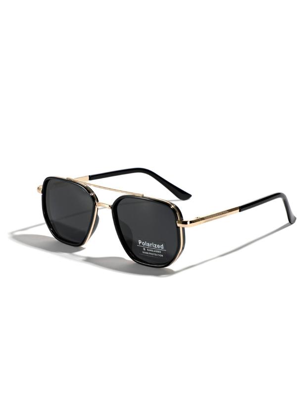 Summer 2025Â Simple Sunglasses For Everyday Use, Summer Geometric Frame Double Beam Fashion Sunglasses, Travel Accessories, National Day Offers