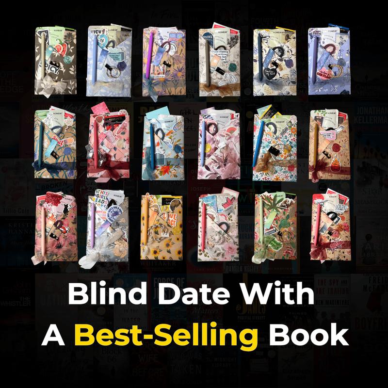 Blind Date With a Book Value Box - Perfect Gift for BookTok, Friends, and Self-Care, Personalized Free Bookish Gifts Back to School - New York Times, USA Today, Wall Street Journal Book Gift Box