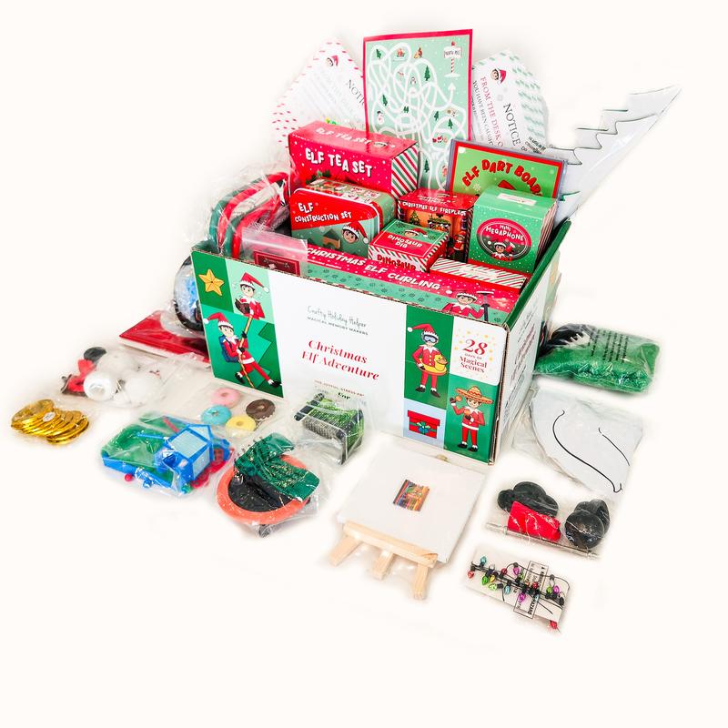 CLEARANCE Christmas Elf Adventure Kit ULTIMATE (Same Kit Each Year)- Crafty Holiday Helper - 26 Days Shelf Decoration Prop, Decor, Fairy, Magical, Ornaments