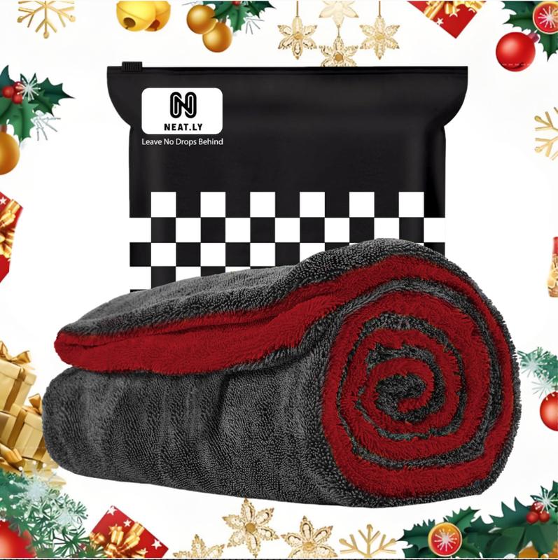 Largest 36''x28'' Double Twisted Loop Car Drying Towel, 1400GSM Ultra-Absorbent Microfiber Drying Towel for Automotive Detailing Vehicle Wash Kit