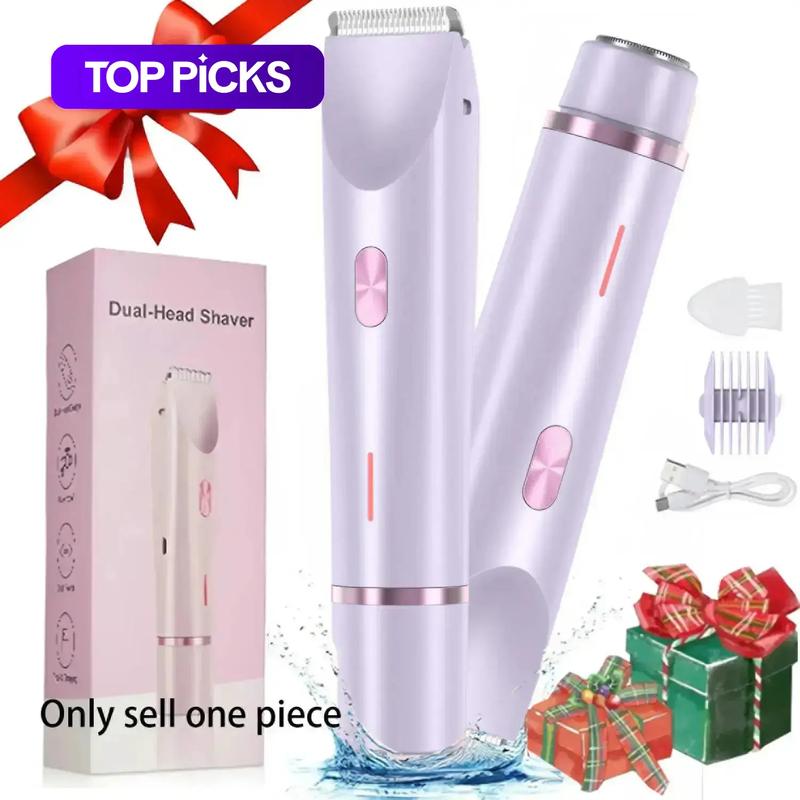 Electric Hair Trimmer for Women, 1 Count Cordless Rechargeable 2-in-1 Body and Facial Double-Head Hair Removal Trimmer for Face, Underarm and Legs, High Quality Trimmer