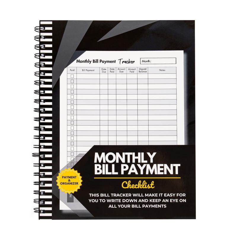 Efficient Finance Organizer Notebook Monthly Bill Payment Tracker 8.5x11 Inch 108 Pages Premium Paper Money Management Checklist for Personal & Professional Use