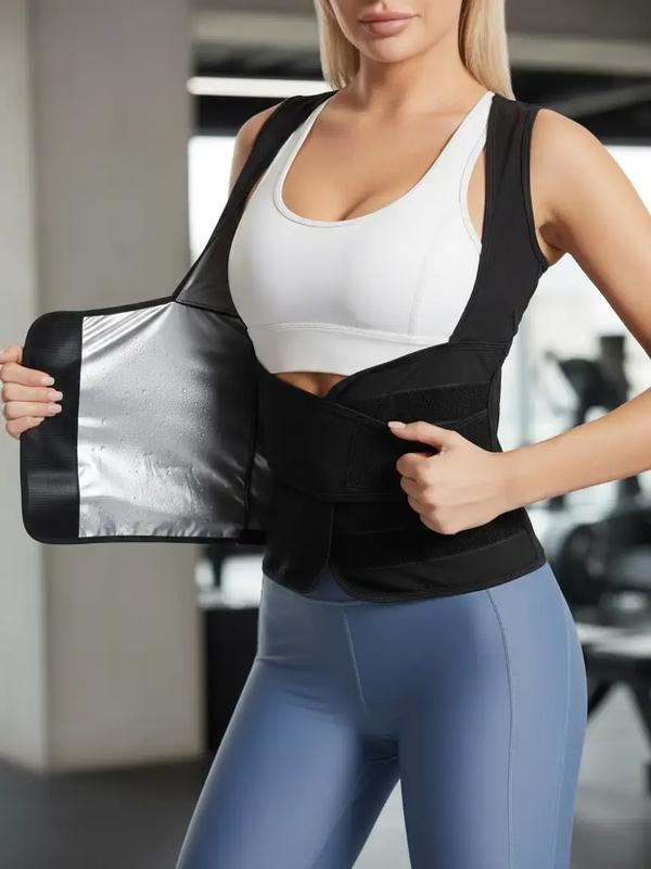 Women's Adjustable Velcro Sauna Tank Top, Tummy Control Sleeveless Sauna Top for Women, Workout Gym Exercise Clothing, Athletic Activewear, Sport Top, Workout Clothes, Sports Top
