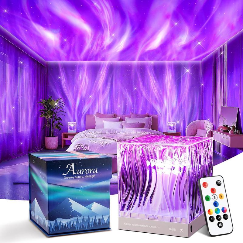 One Fire Aurora Ambient Lighting for Bedroom, Birthday Gifts for Women Teen Girl Gifts Trendy Stuff Northern Lights Projector, 18-Color Cool Stuff Gifts for Teenage Girls Boy Mood Lighting