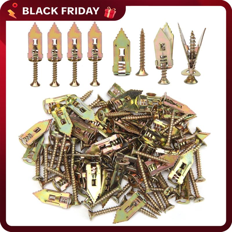 SEESE 40PCS Self-Drilling Drywall Anchors and Screws Kit, 12x30mm, No Pre-Drilling Needed, Supports Up to 66 lbs, Ideal for Home and Office Organization Perfect Christmas & New Year Gift Idea