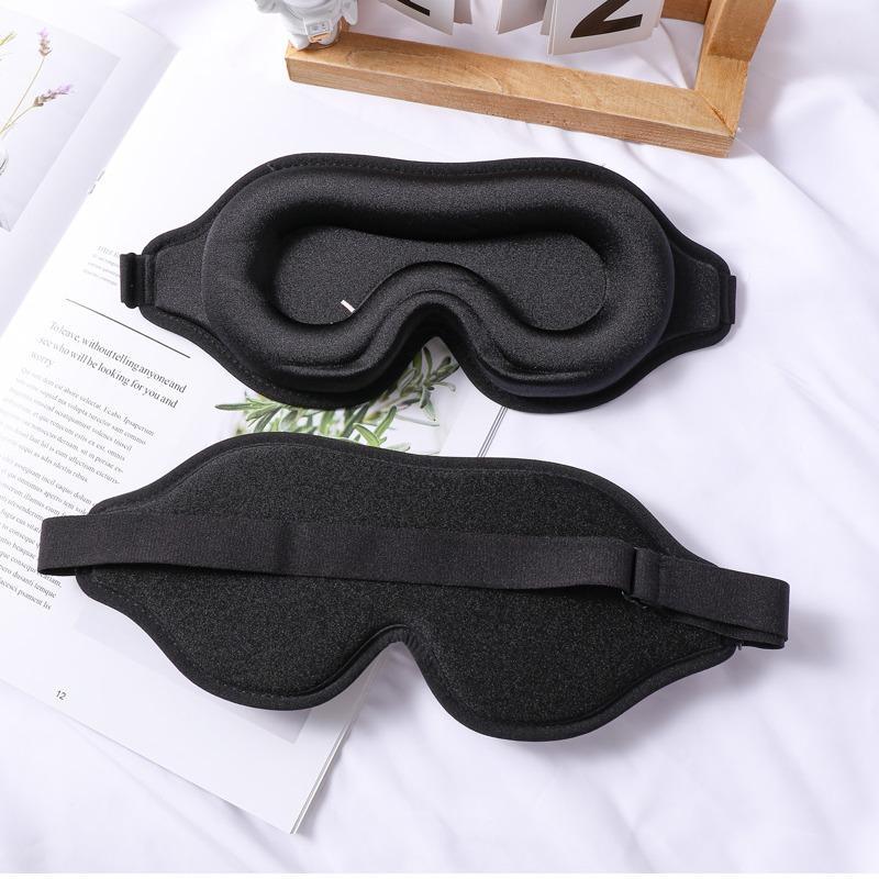 Minimalist Plain 3D Contoured Eye Cover, Blockout Light Eye Mask, Adjustable Night Sleep Mask, Sleeping Eye Mask