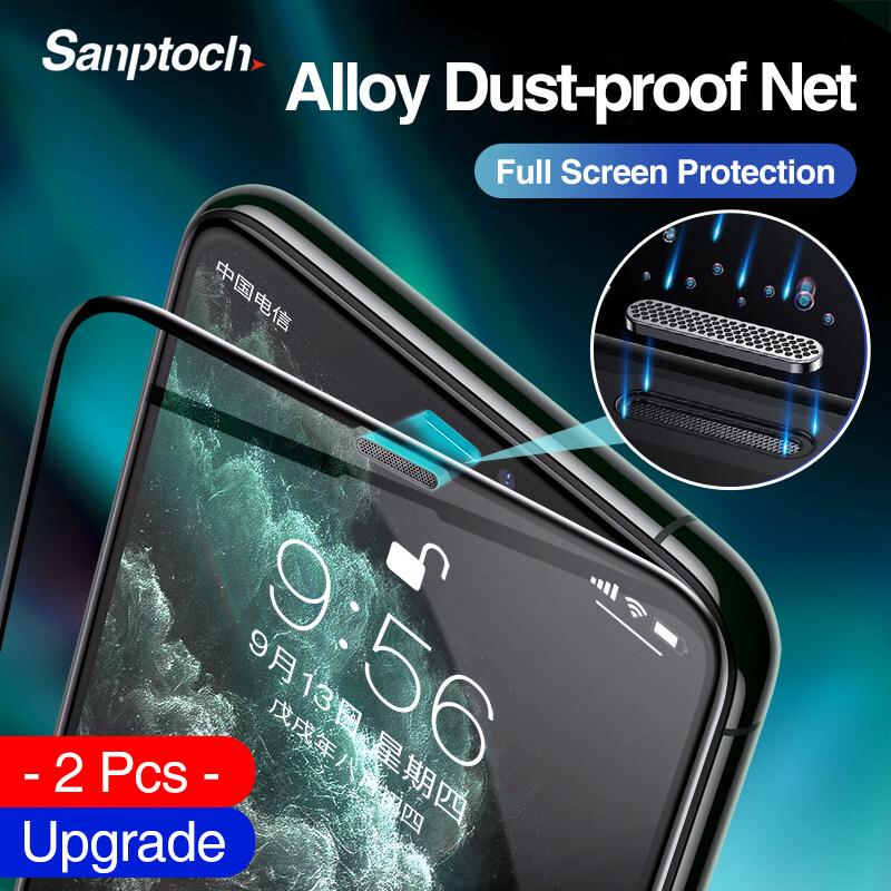 Sanptoch Dust Proof Full Screen Protector For iPhone 16 15 14 13 12 11 Pro Max Mini Tempered Glass For iPhone X Xs Max XR Protective Film