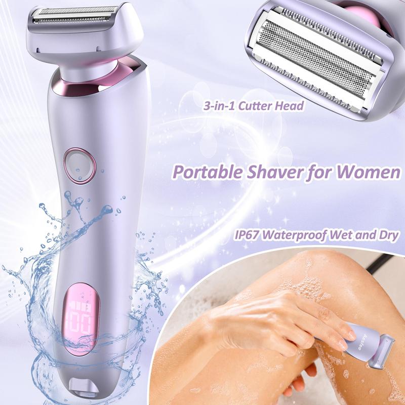 Comfort Women's Electric Shaver, Epilator Hair Remover, Portable Lady Razors, Underarm Trimmer, Waterproof Wet and Dry Body Hair Trimmer, Stainless Steel Blade Body Trimmer, Valentine's Day Gift