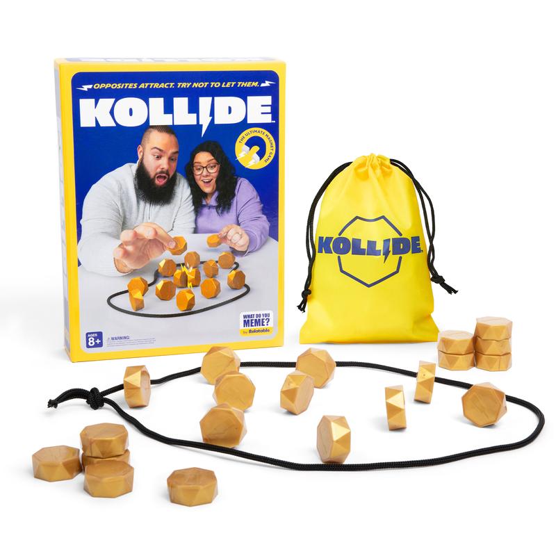 Kollide By Relatable, Exciting Magnetic Game For Family Game Night, Great Fun Games For Kids, Includes 1 Rope, 20 Magnets, And Instructions