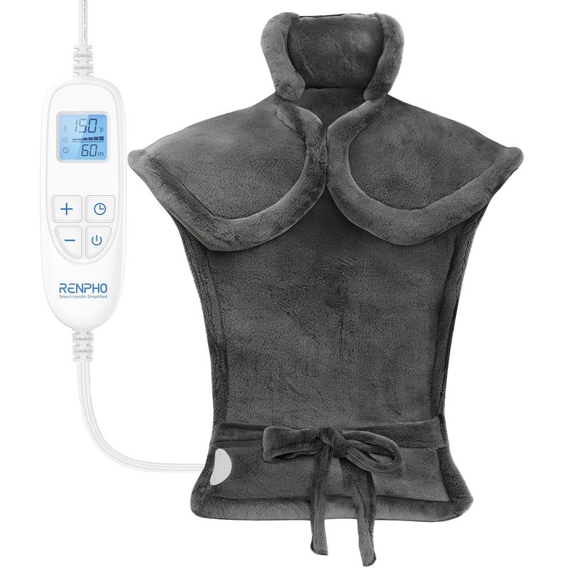 RENPHO Heating Pad for Back Fatigue Relief Period Cramp Solution, Hot Compress Heated Shawl for Neck and Shoulders Relaxation, Gift Choice for Man Women Extra Large 24"x 33", Spring Glow Up ETL Certified Birthday Gift