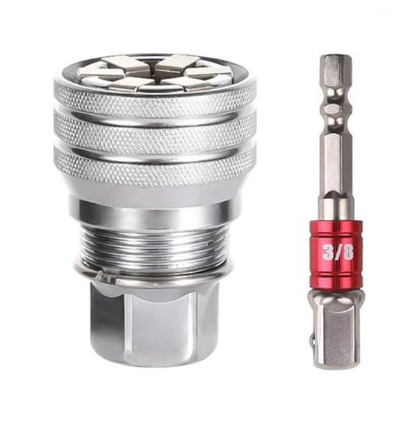 Multi-Function Universal Socket Wrench Tool - Universal Maintenance Tool, Adjustable Universal Socket Wrench, Universal Socket Tool for 3/8" Drive Ratchet Torque Wrench & Power Drill (Connecting rod random color) Fathers Day Gift