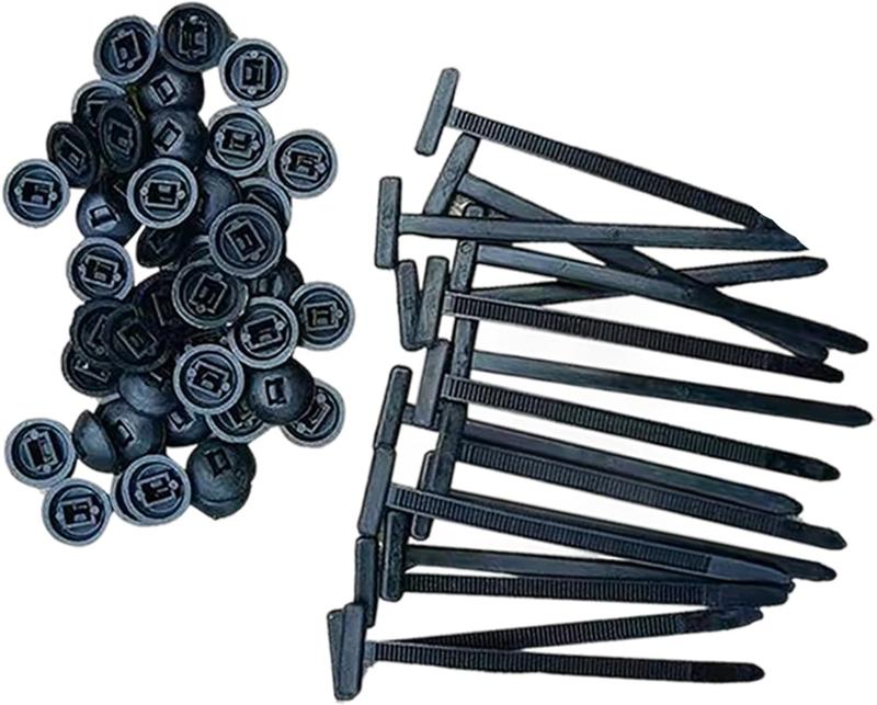 100Pcs Nylon Universal Cable Tie Buckle, Heavy Duty Self-Locking Nylon Zip Ties Holder, Multipurpose Plastic Cable Ties Tool for Car Daily Repair