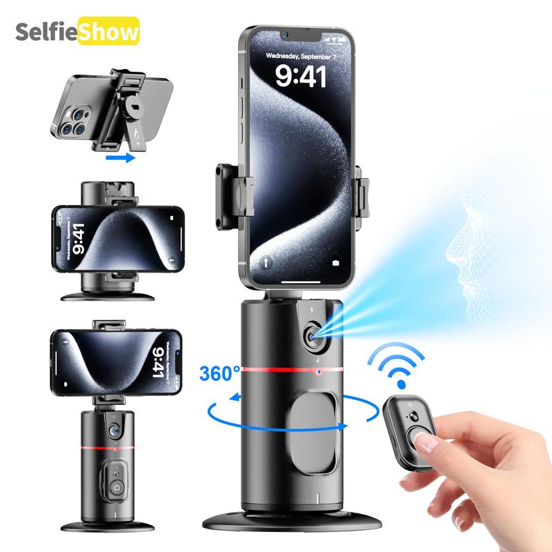 Phone Gimbal Stabilizer, 360Â° Rotatable Phone Live Broadcast Bracket with Remote Control, Rechargeable Adjustable Phone Desktop Stand for Phone Shooting, Phone Photography Accessories