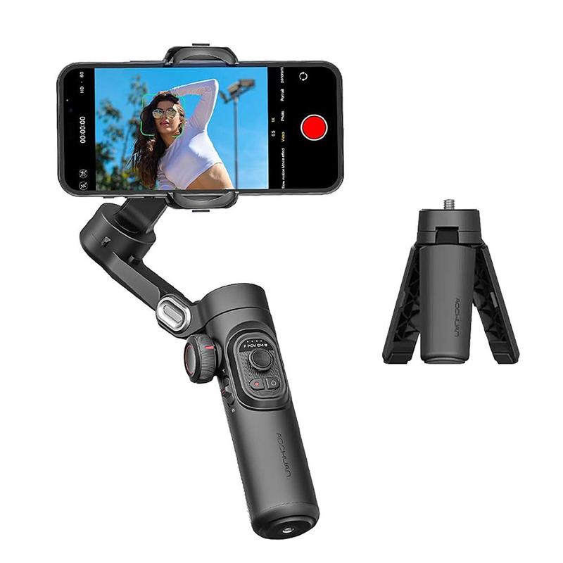 Handheld 3-Axis Anti-Shake Shooting Stand (1 Count), Rotating Automatic Face Tracking Stabilizer for Live Video, Phone Accessory for Content Creators, Smartphone Camera Accessories