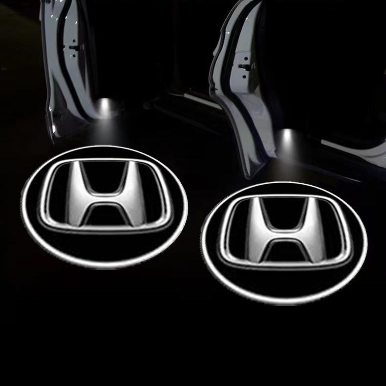 KLIFE LIMITED 2Pcs Car Door Logo Lights HD LED Car Door Welcome Light Projector Lamp Accessories For Honda Civic Fit Accord City Vezel CR-V S660 Odyssey HR-V
