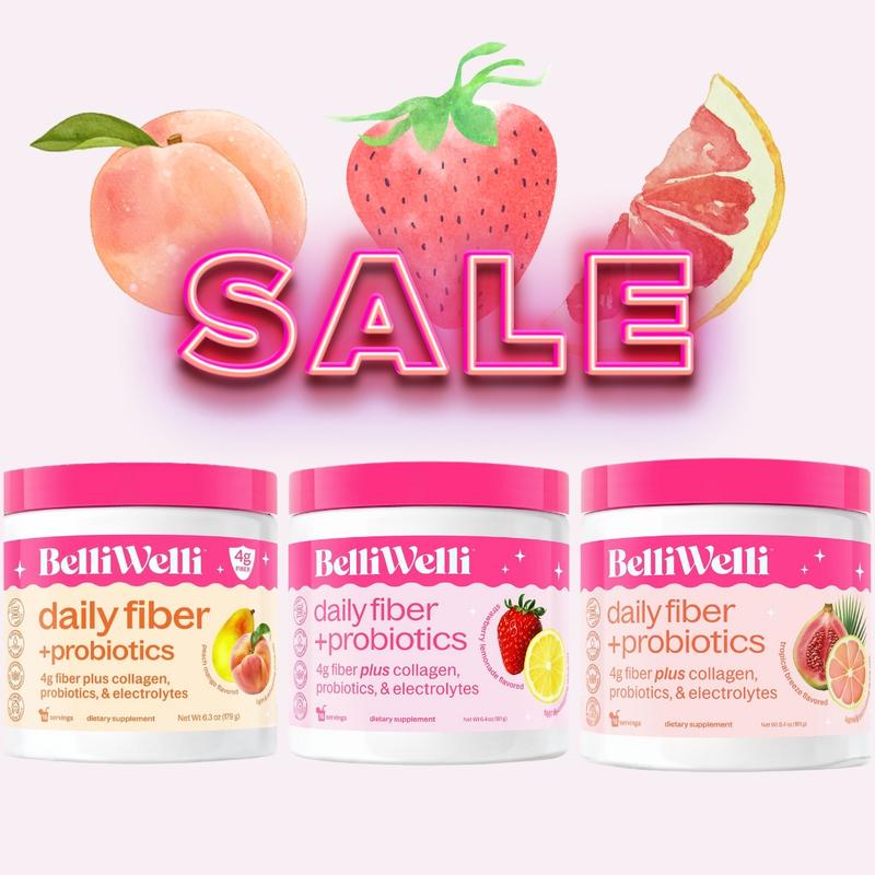 Special 60 day Bundle- BelliWelli Daily Fiber + Probiotics + Collagen Healthcare Fitness