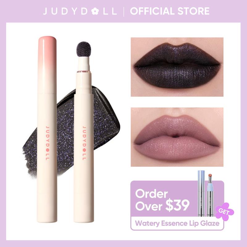 JUDYDOLL Cushion Lip Powder Cream, Cushion Matte Lock Lip Cream, Blur, Lipstick, Hydrating, Soft Velvet Matte Lip & Cheek, Smooth Lip Mud, Waterproof, Long-Lasting, Shimmer, Not Easy To Fade, Non-Stick Cup, Summervibes, Makeup, Cosmetic