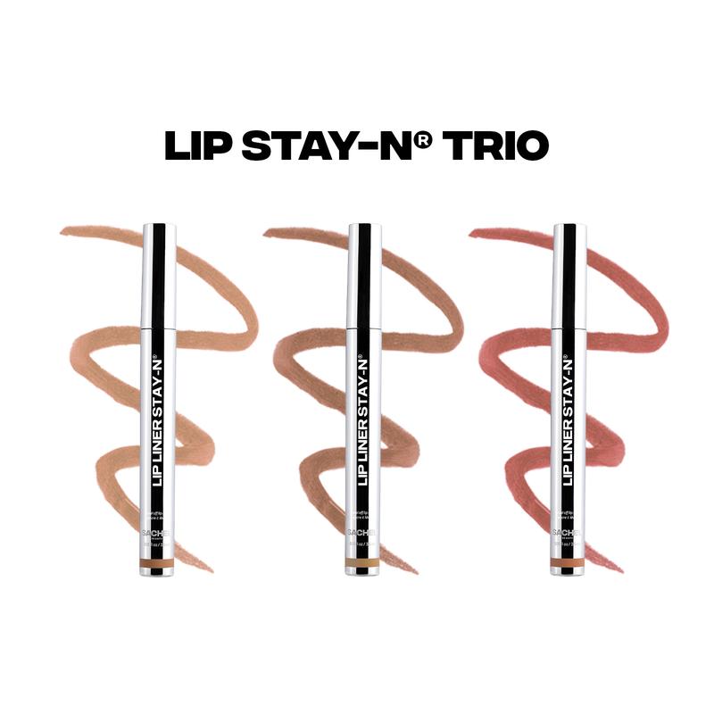 sacheu Lip STAY-N Trio - Peel-Off Lip Stain 3-Pack - All-Day Wear Transfer-Proof Lip Stain - Infused with Hyaluronic Acid & Vitamin E for All Skin Types - Vegan & Cruelty-Free