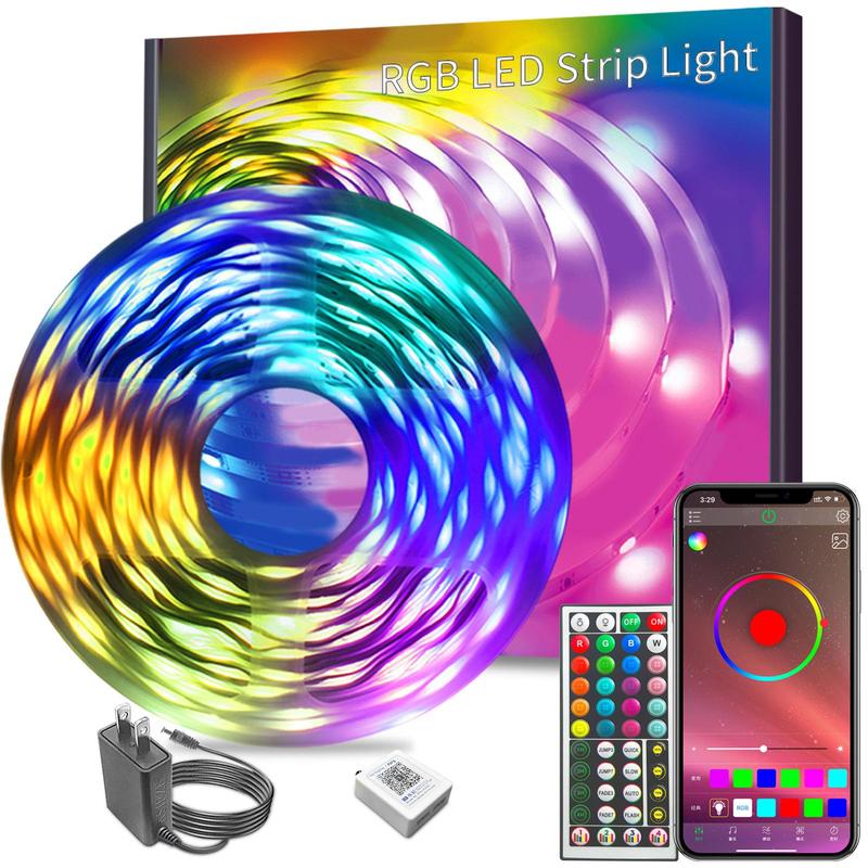 LED Strips Light for Dressers, 100FT LED Light Strips with APP & IR Remote, Music Sync BT Atmosphere Table Light, Decorative Ambient Night Light, LED Lights for Bedroom, Summer Decorations, Room Decor, Bedroom Decor, LED Lights Bedroom, Fall Porch Decor