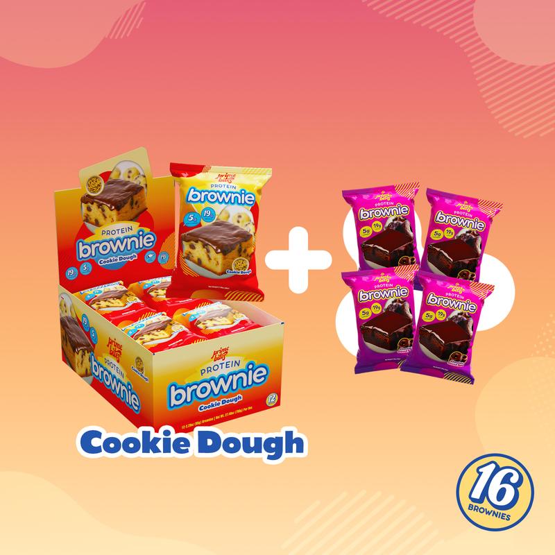 Cookie Dough Bites Prime Bites Protein Brownies - 12 Pack + 4 Free