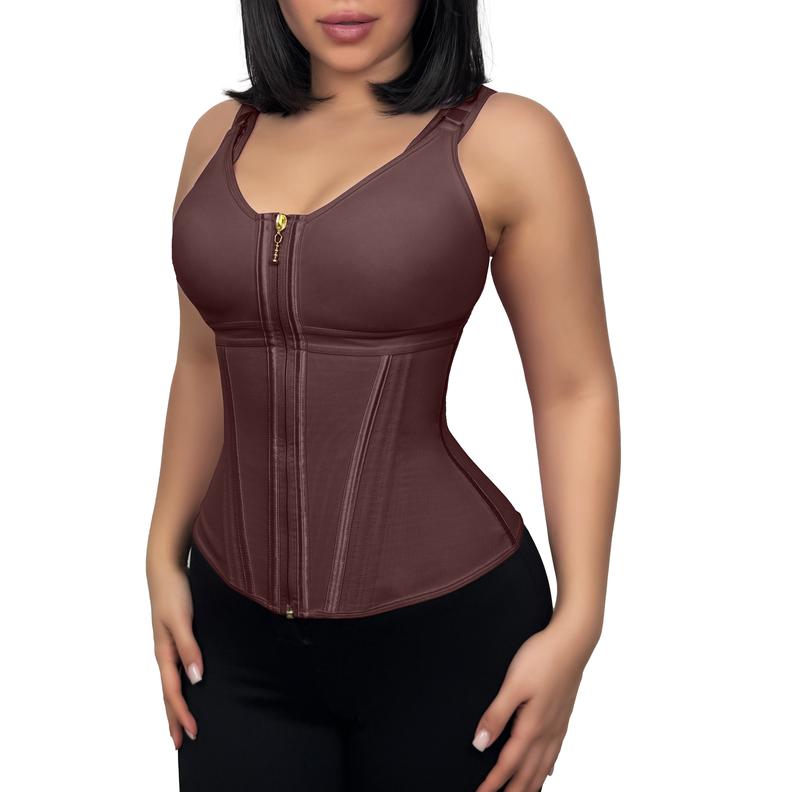 SHAPSHE Waist Shapewear Corset for Women Sport Workout Vest for Women Gym Zipper and Hooks