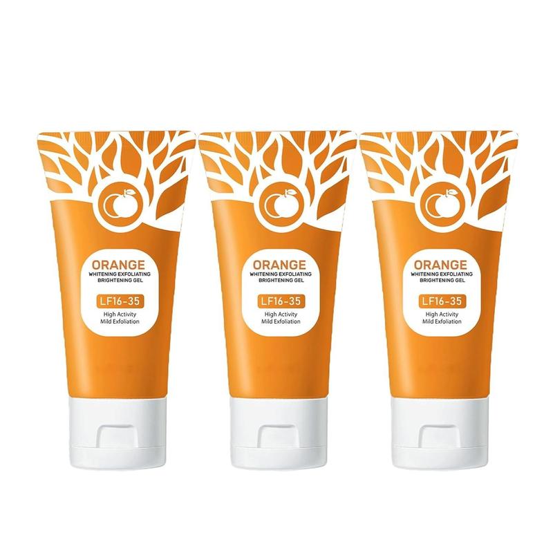 Orange Scented Exfoliator Clear Gel Gentle Exfoliation Exfoliating Gel Nourishing Moisturizing Deep Cleansing Face Body Suitable for All Skin Types - Cleanser