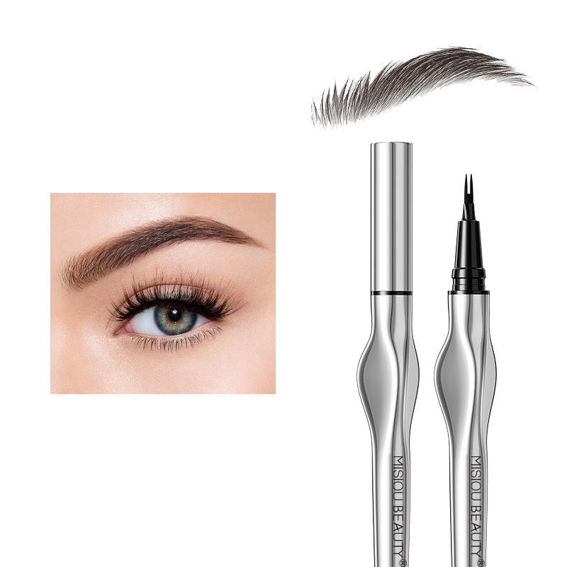 Liquid Eyebrow Pencil with Fine Tip for Natural Hair-Like Brows, Lower Lash Line and Hairline Filling, Ergonomic Waterproof Brow Pen for Beginners, Eyebrow Tint and Volumizing Brow Filler Kit Makeup #GLOBAL PICKS