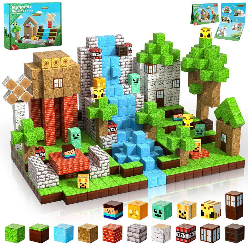 Magnetic Blocks-100PCS Magnetic Building Blocks, Magnetic Tiles Kids Build Cubes 2026 Upgraded STEM Game Toys, Summervibes Christmas Birthday Gifts for Boys & Girls Ages 3+,summerwins summerwins