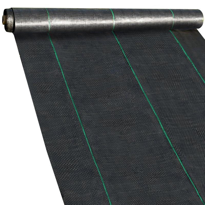 【fathersdaygift】VEVOR Premium Heavy-Duty Woven Weed Barrier FabricHigh Permeability Garden Weed Control Fabric for Flower Beds & Geotextile Underlayment, Landscape Fabric