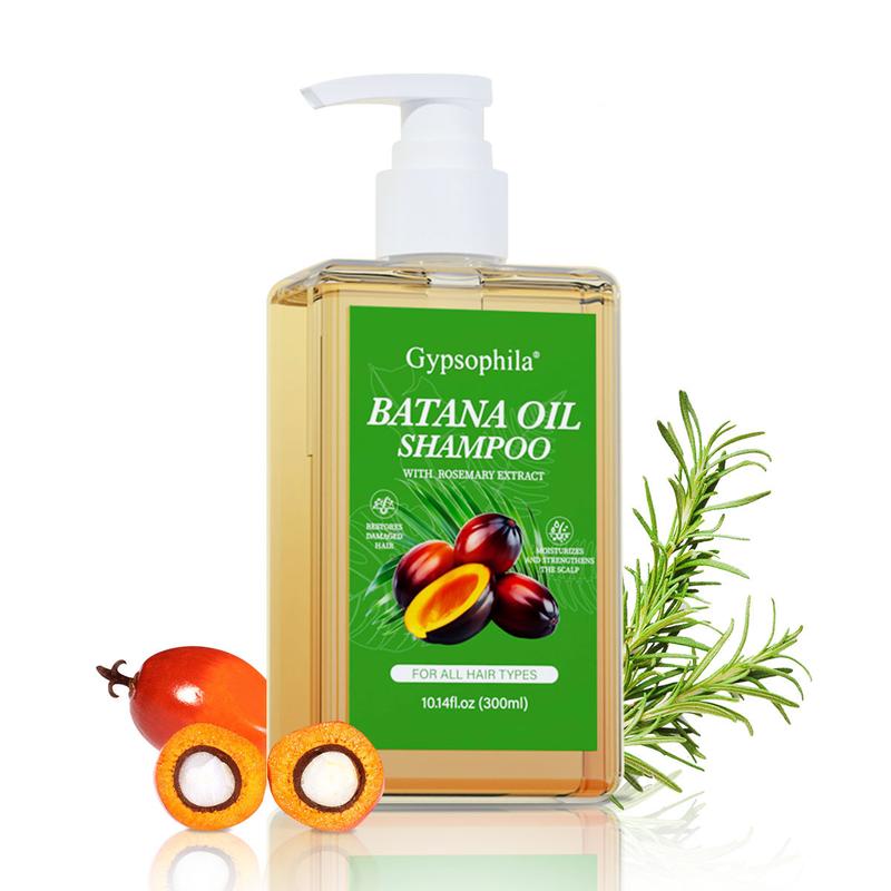 Gypsophila Batana Oil Shampoo with Rosemary & Natural Extracts - Anti-Thinning Cleanser for All Types, Promotes Hair Growth, Strengthens, Controls Oil, Gentle Daily Haircare Repair (10.14 oz/300ml)   #Summervibes