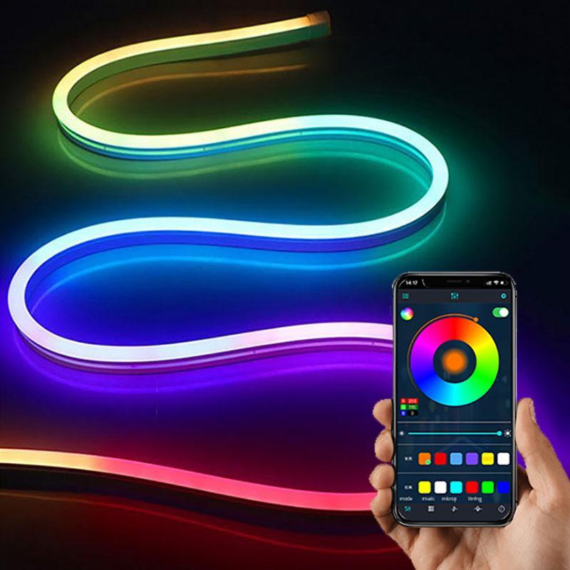 USB-Powered RGB Color-Changing LED Strip Light with App Control, Ambient Backlight for TV, Computer, Bedroom & Living Room, Decorative Neon Accent Light, Smart LED Lighting, Multi Mode LED, Great Christmas Gift, LED Neon Lights