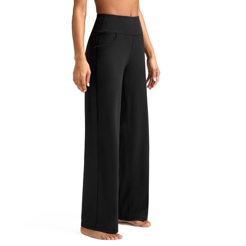 ESOFT Wide Leg Casual Pants, Women High-Waisted Yoga Pants with Pockets