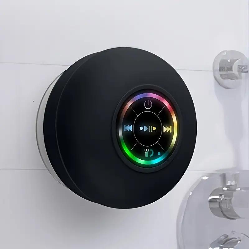 Waterproof Speaker, Portable Wireless Speaker With Suction Cup, USB Rechargeable Black Speaker, Wireless Version Life for Parties, Bathroom, Travel, Home, Outdoor, Gifts for Thanksgiving Christmas New Year