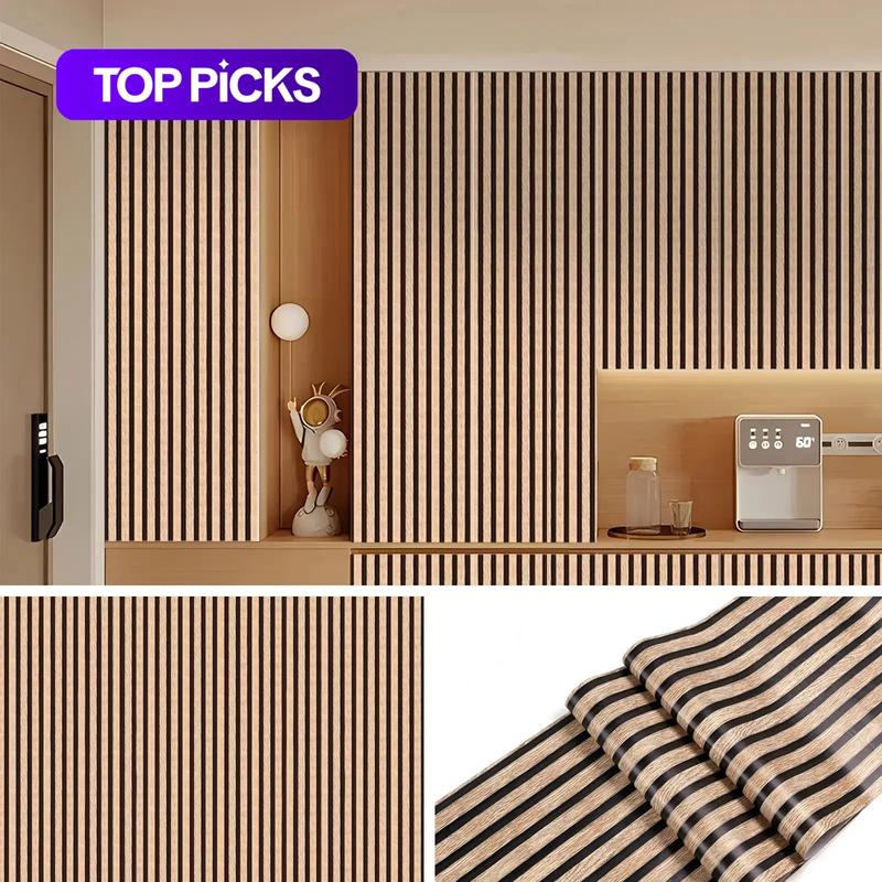 Wood Grain Pattern Self-Adhesive Wall Sticker, 1 Roll Waterproof and Moisture-Proof Decorative Wallpaper for Living Room, Bedroom and Kitchen
