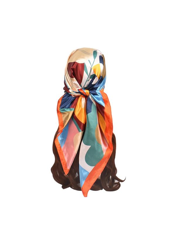 Women's Elegant All Over Floral Print Square Scarf, Fashionable Colorful Bandana For Daily Wear, Pride 2025, LGBTQ, Versatile Scarf For Women, Casual Soft Scarf, Floral Pattern Shawl