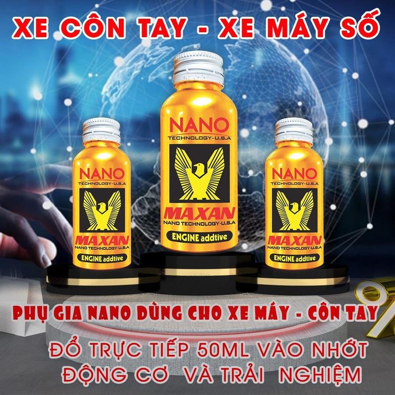 Phụ gia dầu nhờn NANO MAXAN 50ML dùng cho động cơ xe Tay Ga - Côn Tay - Xe Máy - Xe Số