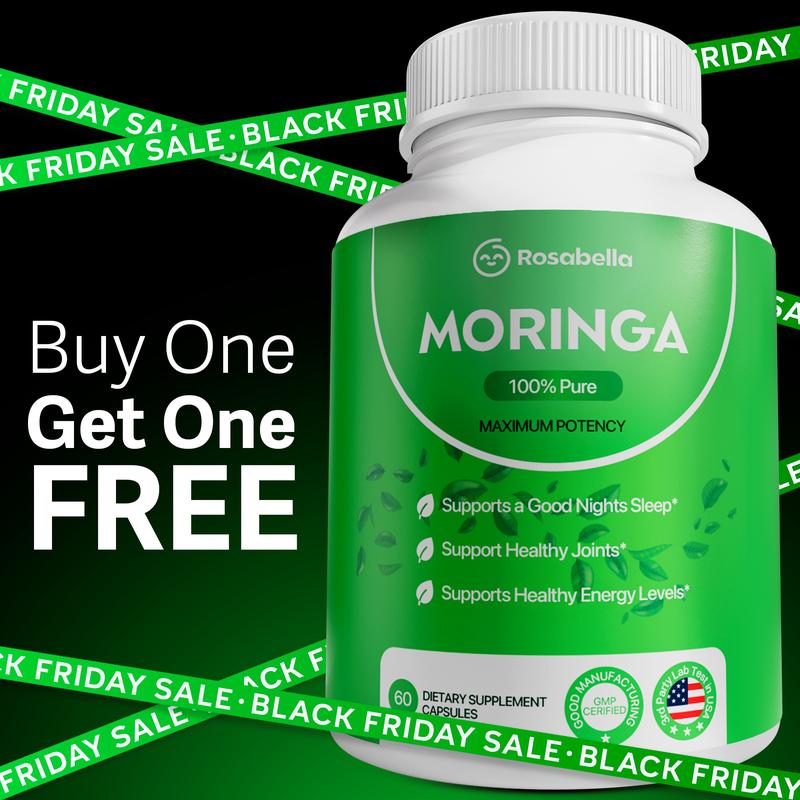 2 x Rosabella Moringa Capsules (800mg) for Immune Support, Gut Health & Vitamins