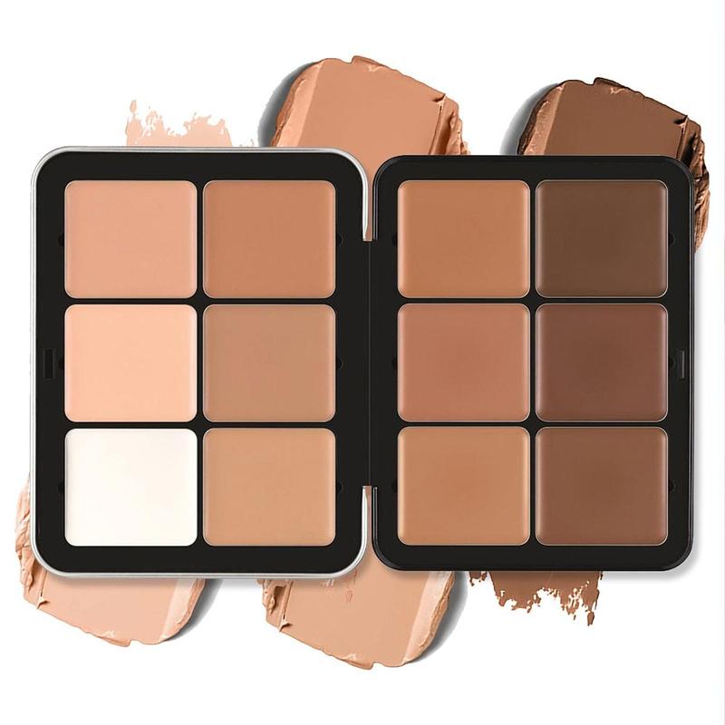 12 Colors Concealer Palette, Natural Facial Contouring Makeup Palette, Long Lasting Concealer Cream, Facial Detailing Makeup Tool, Summer Makeup Gift, Makeup Beauty Cosmetics