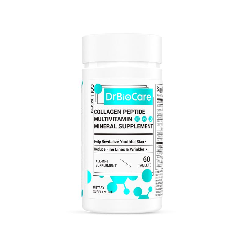 DrBioCare Collagen Peptides, Vitamin & Mineral, Contains Vitamin d3, Girl Vitamin C, Probiotics,Vitamin E, Vitamin b & Multivitamin woman & female, everyone