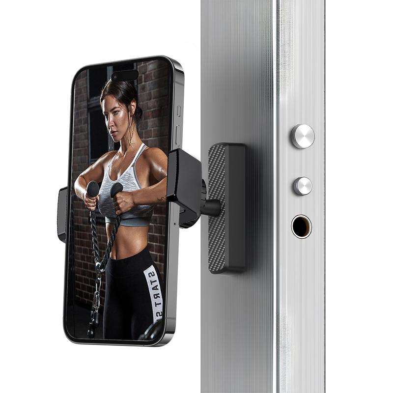 Portable Gym Magnetic Phone Holder with Magnet Base Attach to Metal Surface, 360° Adjustable Gym Phone Holder Magnet Mount for All Smartphones #SummerVibes