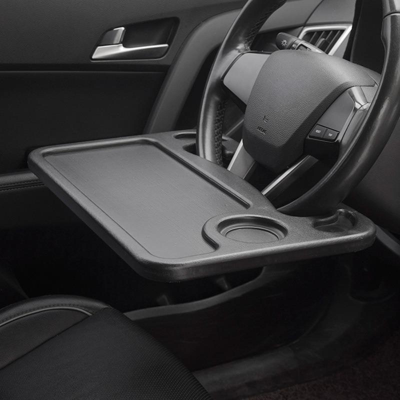 Multifunctional Car Steering Wheel Desk, Portable Dining Table and Laptop Tray, Suitable for In-Car Use
