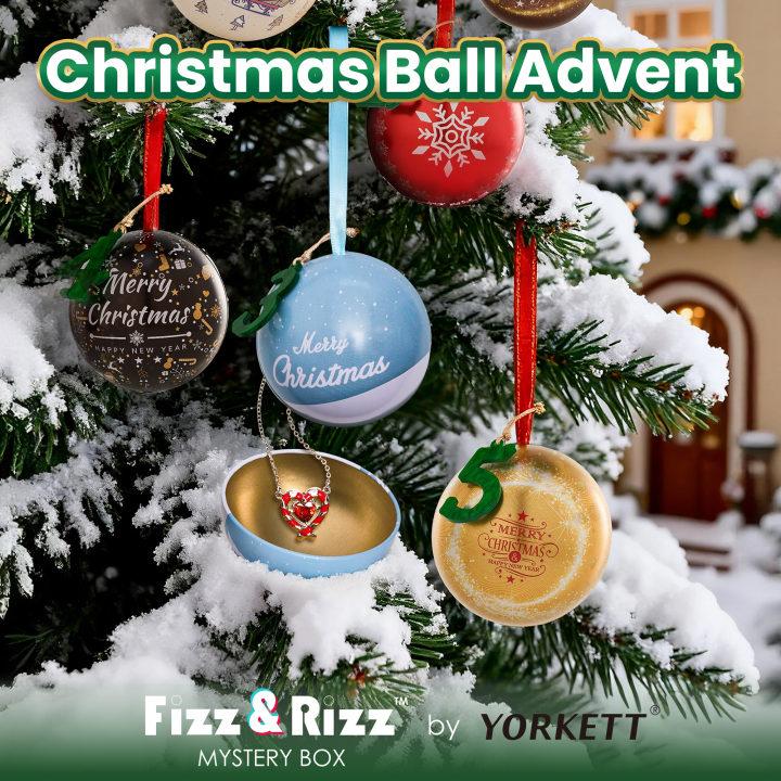 Fizz and Rizz by Yorkett Jewelry Mystery Box with Random Fine Jewelry Necklace Earrings Bracelet Charm Adjustable Ring Cute Fun Gift for Parties Valentine's Day Mother's Day