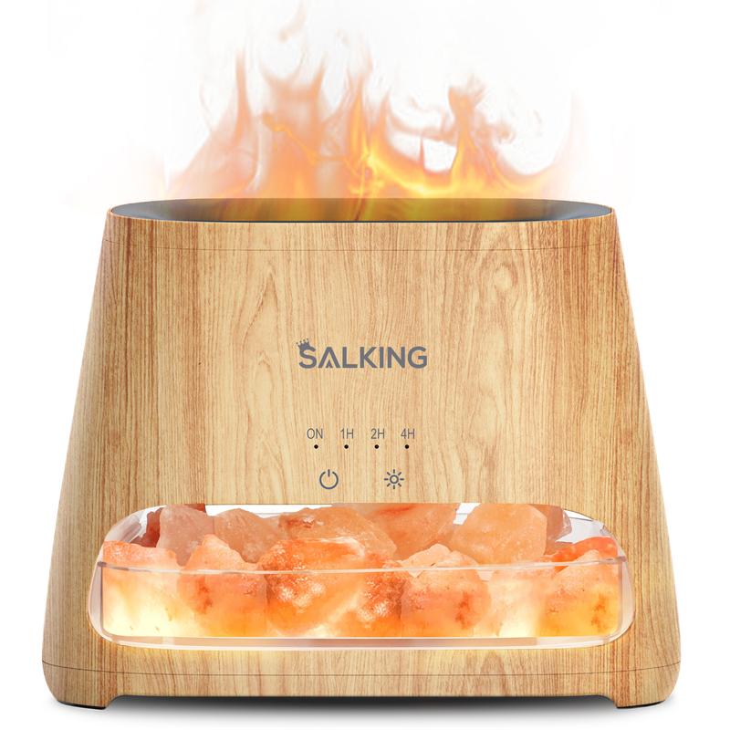 【TikTok Shop Weekly Deals】SALKING 2-in-1 Himalayan Salt Lamp Diffuser,  Himalayan Salt, Ultrasonic Essential Oil Diffuser , Schedule shutdown & Large capacity(For Bedroom/Office/Bathroom/Car)Night Lamp