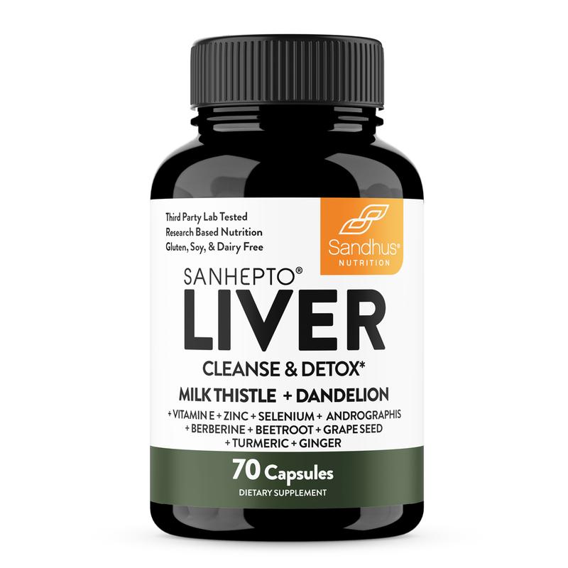 ãSandhusãLiver Cleanse & Detox Supports 11 Ingredient Blend Milk Thistle, Dandelion, Turmeric, Ginger Extract, Beet, Zinc, Vitamin E, Grape Seed