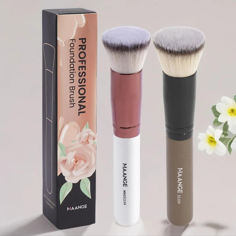 MAANGE Multi-color Professional Liquid Foundation Brush, 2 Counts/set Makeup Brushes, Fashion Makeup Tool for Women