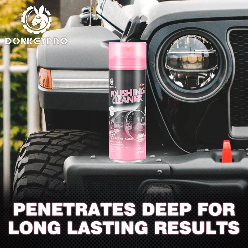 DONKEYPRO Car stuff Waterless Spray WaxInterior Care Cleaner 15OZ  Detailer for Car Interiors&Exteriors with Hygienic Protection Car cleaning spray car cleaning kit