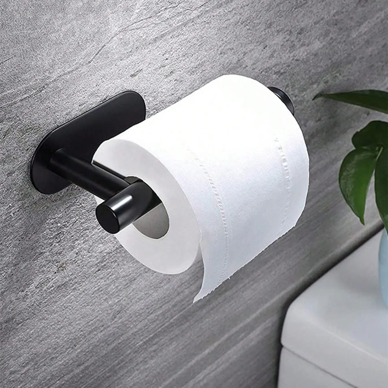 Wall Mounted Toilet Paper Holder, Toilet Paper Organizer, Self Adhesive Stainless Steel Roll Paper Dispenser for Kitchen Bathroom, Bathroom Accessories, #GLOBAL PICKS