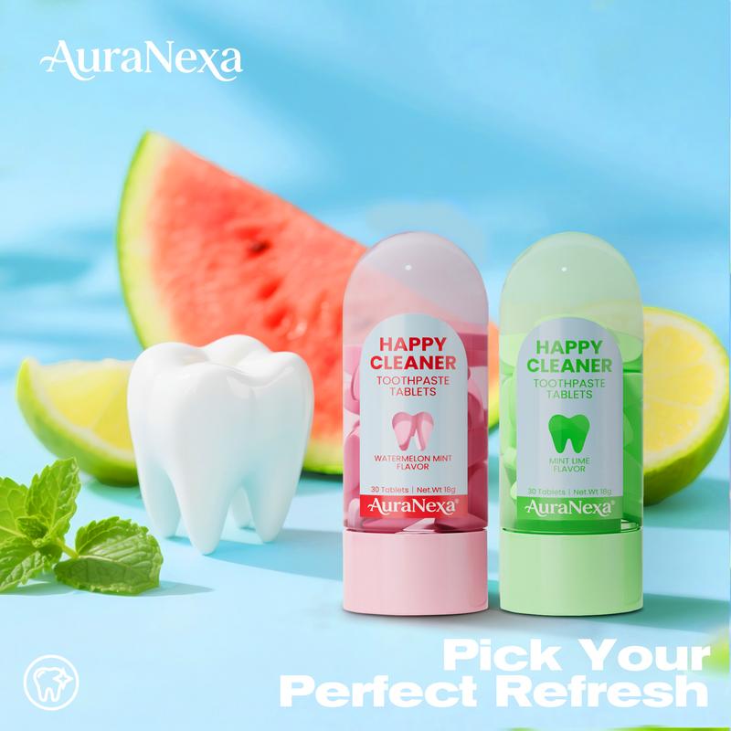 AuraNexa Solid Toothpaste â Fluoride-Free, Eco-Friendly, Portable, Long-Lasting Fresh Breath | Natural Oral Care #Summervibes